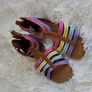 Joe Fresh Pastel Rainbow Gladiator Sandals